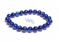 Kyanit blue bracelet elastic natural stone, ball 8 mm / 16-17 cm, stone link