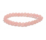 Rosemary matt bracelet elastic natural stone, ball 6 mm / 16 - 17 cm, love stone