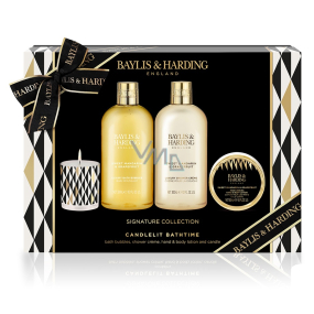 Baylis & Harding Tangerine and Grapefruit bath foam 300 ml + shower cream 300 ml + hand and body lotion 50 ml + scented candle 60 g, cosmetic set for women
