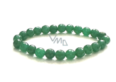 Jade Taiwan facet bracelet elastic natural stone, ball 8 mm / 16-17 cm, stone of peace