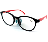 Berkeley Reading dioptric glasses +1.0 plastic black red side frames 1 piece MC2253