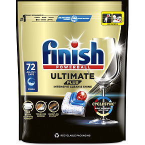 Finish Ultimate Plus All in 1 Dishwasher Tablets, 72 pcs