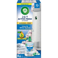 Air Wick Active Fresh Refill Linen & White Orchid - Laundry and White Orchid Automatic Air Freshener Complete 228 ml