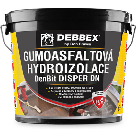 Den Braven DenBit Disper DN rubber-asphalt waterproofing, 10 kg