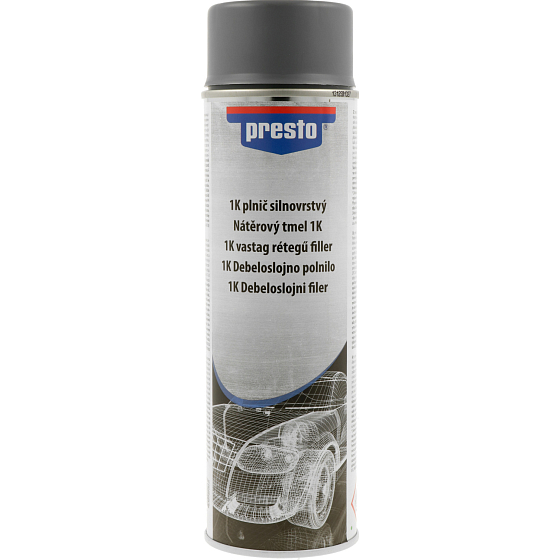 PRESTO 1K thick-layer filler, gray, 500 ml