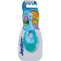 Jordan Step by Step soft children's toothbrush with teether, for ages 0-2 years, 1 pc