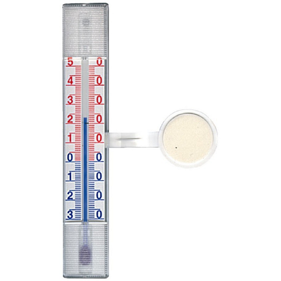 Schneider Window Thermometer Flat, Plastic, Self-adhesive, 140 x 25 mm