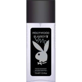 Playboy Hollywood perfumed deodorant glass for men 75 ml