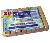 Clanax Wooden clothes pegs 20 pieces