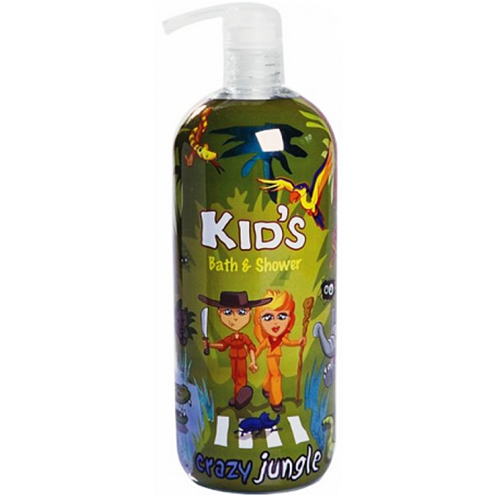 Hergon Crazy Jungle bath foam for children 950 ml
