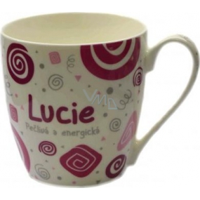 Nekupto Twister mug named Lucie pink 0.4 liter