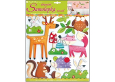 Forest animal hard paper wall stickers 39 x 31 cm