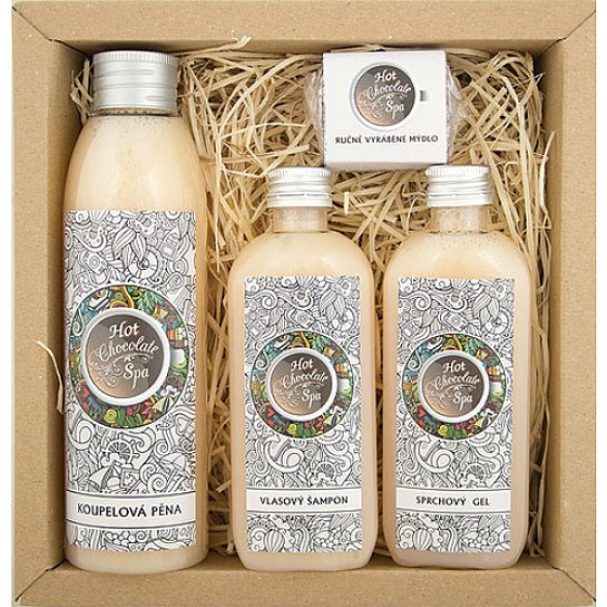Bohemia Gifts Hot Chocolate Spa bath foam 200 ml + shower gel 100 ml + hair shampoo 100 ml + handmade soap 30 g, cosmetic set