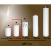 Lima Gastro smooth white pillar candle 60 x 120 mm 1 piece
