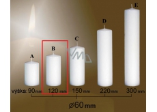 Lima Gastro smooth white pillar candle 60 x 120 mm 1 piece