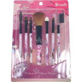 Jiajun Professional Makeup Brushes Set of Cosmetic Brushes White-Pink 7 Pieces 562