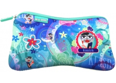 Nekupto Miss Cool Taštička neoprenová Kočka baret Krásná & šik 21 x 11 x 1,5 cm YQ 009