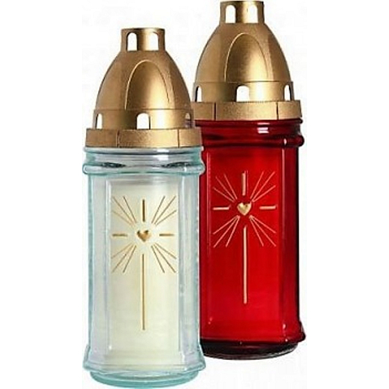 Bispol Glass lamp Cross 22 cm 3 days 3004