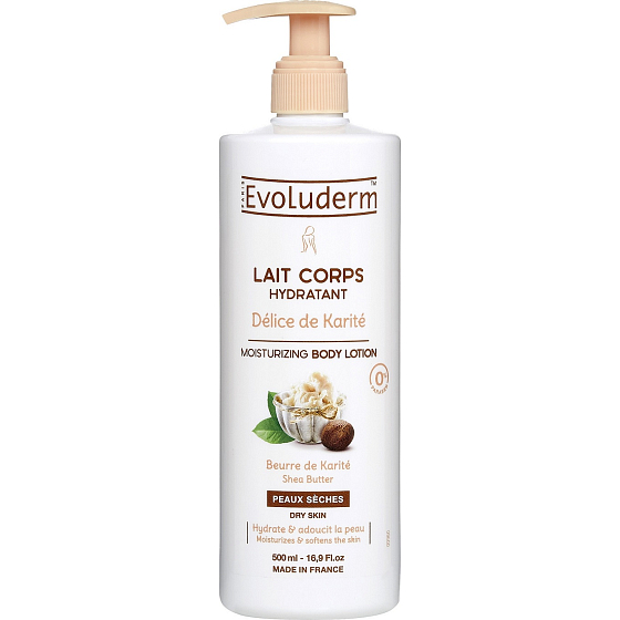 Evoluderm Délice de Karité moisturizing body lotion with shea butter 500 ml