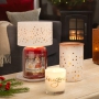 Yankee Candle Magical Christmas aroma lamp made of white lacquered glass 10 x 15 cm