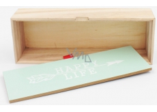 Nekupto Home Decor Wooden box Happy life 22 x 8 x 5 cm