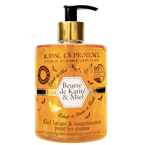 Jeanne en Provence Shea butter and honey washing gel hand dispenser 500 ml