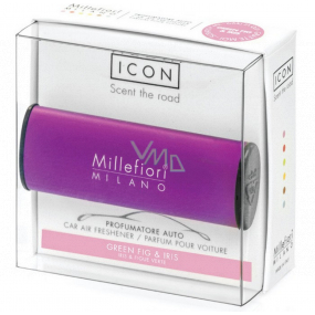 Millefiori Milano Icon Green Fig & Iris - Green Fig and Iris car scent Classic purple smells up to 2 months 47 g