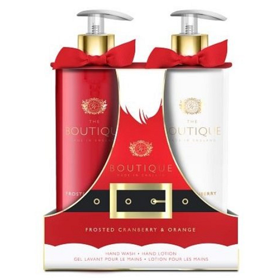 Grace Cole Frosted Cranberry & Orange Liquid Soap Dispenser 00 ml + Hand Lotion Dispenser 500 ml, Cosmetic Set