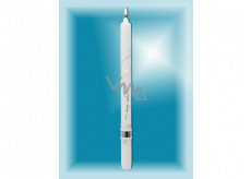 Lima Church baptismal candle white with silver decoration No. 1001 25 x 360 mm 1 piece