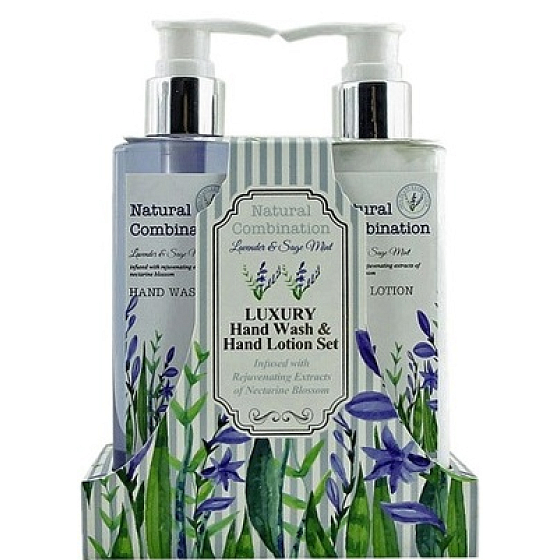 Salsa Collection Lavender, sage and mint shower gel 240 ml + body lotion 240 ml, cosmetic set