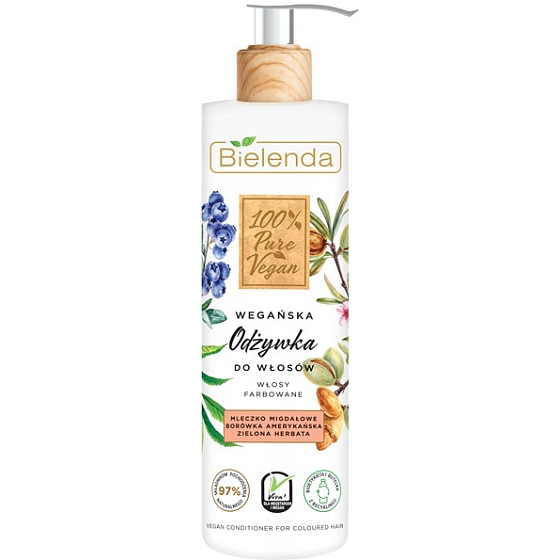 Bielenda 100% Pure Vegan Almond Milk + Green Tea Conditioner for Colored Hair 240 ml
