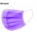 Shield Veil 3-layer protective medical non-woven disposable, low breathing resistance 50 pieces purple