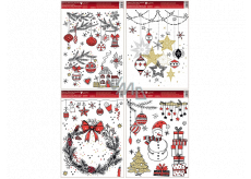 Color window foil Modern Christmas 30 x 42 cm mix of motifs