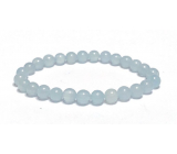 Aquamarine bracelet elastic natural stone, ball 6 mm / 16-17 cm, sailor stone, healing power of the ocean