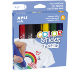Apli Color Sticks tempera paints for textile mix of colours 6 x 6 g, set