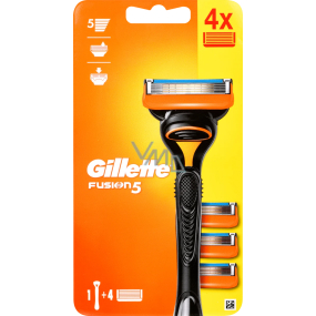 Gillette Fusion5 shaver + replacement heads 4 pieces, for men
