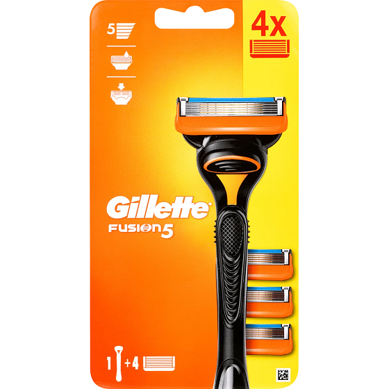 Gillette Fusion5 shaver + replacement heads 4 pieces, for men