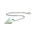 Opalite pendulum synthetic stone 2,5 cm + 18 cm chain with bead, wishing and hope stone