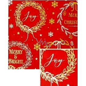 Nekupto Christmas gift wrapping paper 70 x 1000 cm Dark red, Merry & Bright
