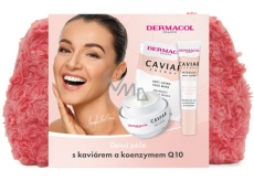 Dermacol Caviar Energy firming day cream 50 ml + Intensive Anti-Aging Serum intensive firming serum 12 ml + Face Mask firming face mask 2 x 8 ml + cosmetic bag, cosmetic set for women
