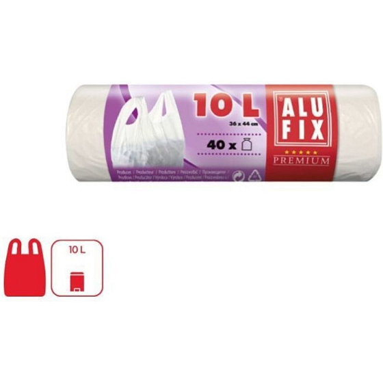Alufix Trash Bags with Handles 10 l (40 pcs)