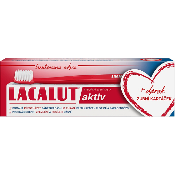 Lacalut Aktiv toothpaste + toothbrush, 75 ml