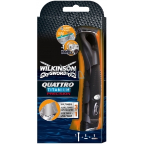 Wilkinson Quattro Titanium Precision razor 1 piece and 1 spare head