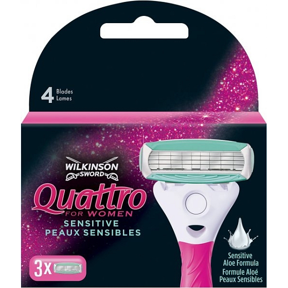 Wilkinson Quattro for Woman replacement head 3 pieces