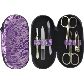 Dup Leather manicure 6 pieces Purple pattern 4-4408 / 5380