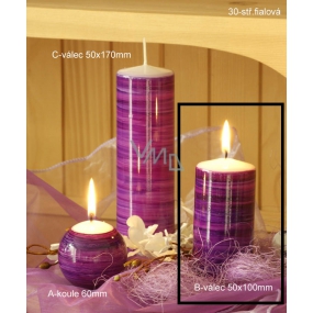 Lima Twist candle purple cylinder 50 x 100 mm 1 piece
