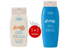 Ziaja Sun Sopot SPF50+ voděodolné mléko na opalování 125 ml + Sun zklidňující gel po opalování 200 ml, duopack