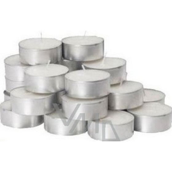 Tea candle in metal plate 10 pieces
