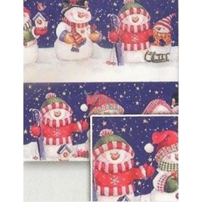 Nekupto Gift wrapping paper 70 x 200 cm Christmas Blue background, snowman
