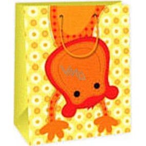 Ditipo Gift paper bag 26.4 x 13.7 x 32.4 cm yellow monkey AB